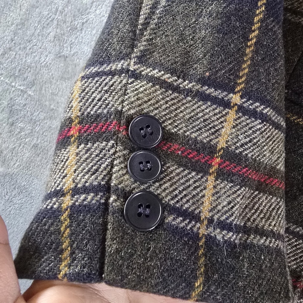 VTG Chaus Women's Sz 14 Plaid Double Breasted Wool Blazer Jacket Academia Preppy - Picture 5 of 9
